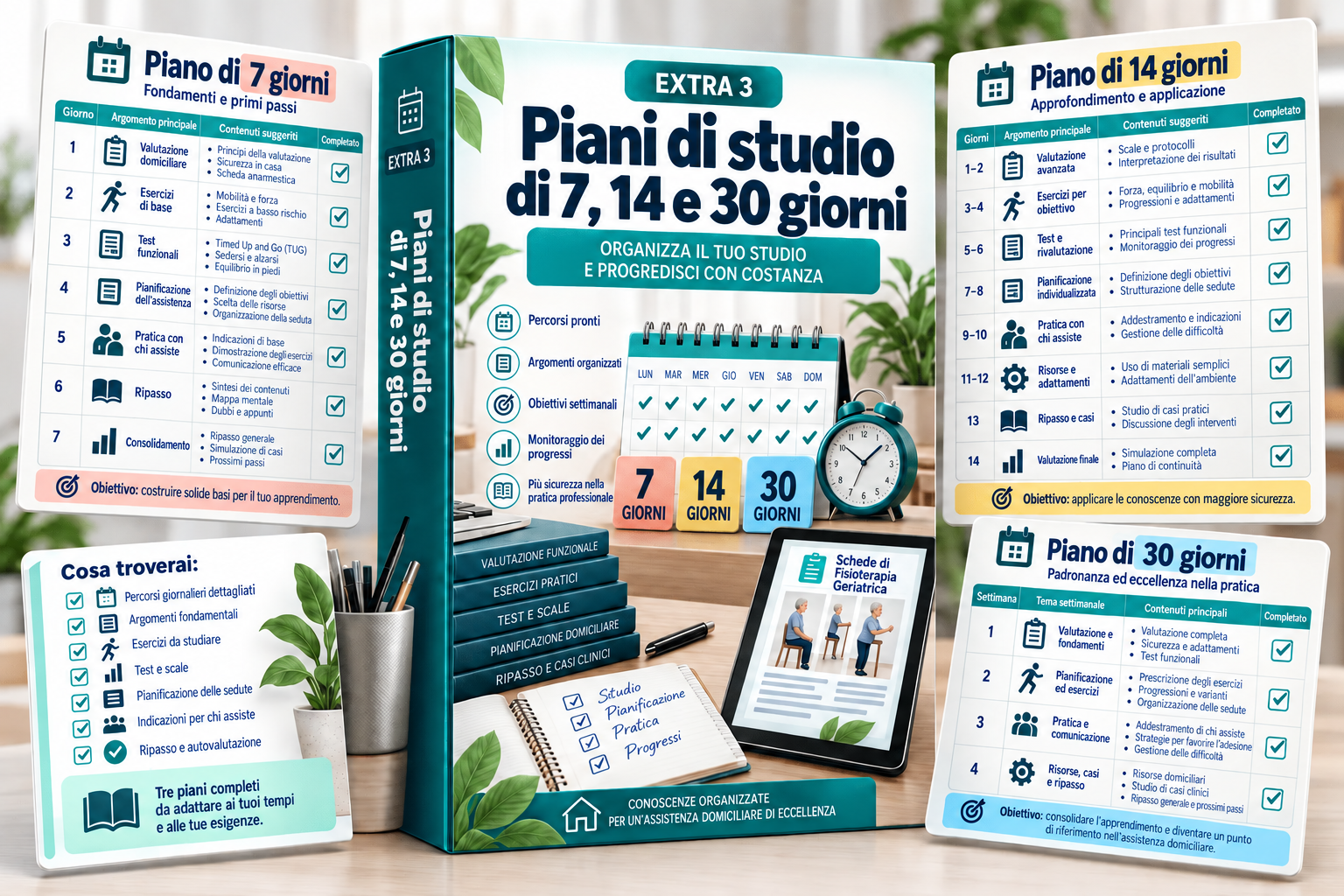 Bonus 3 — Piani di studio di 7, 14 e 30 giorni